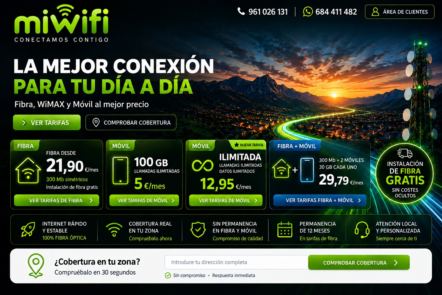 miWifi - Fibra, WiMAX y Móvil al mejor precio
