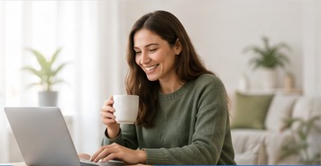 Persona teletrabajando con conexión miWifi
